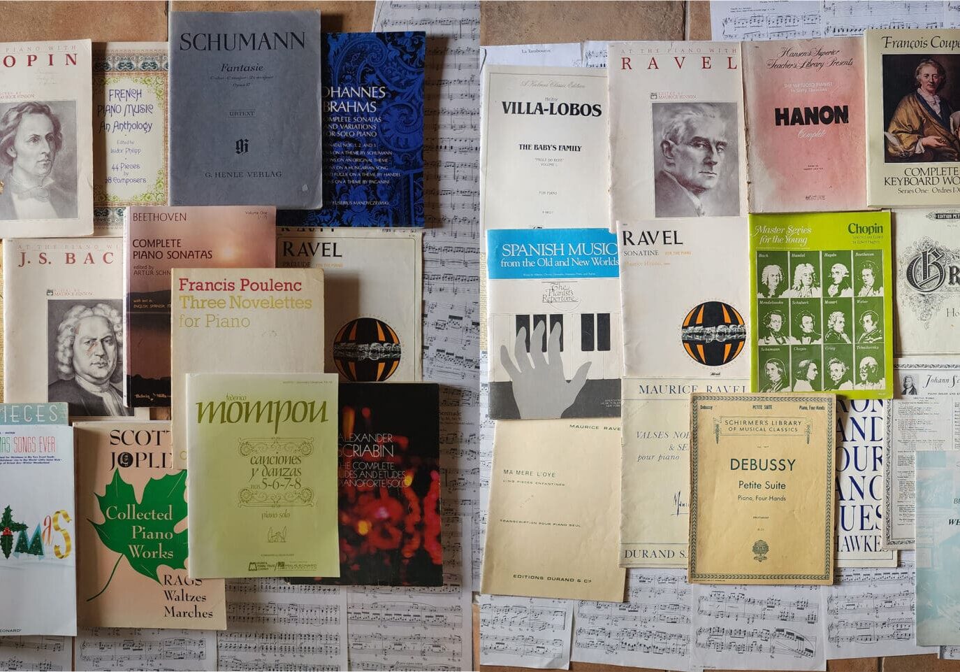 Collection of vintage music books