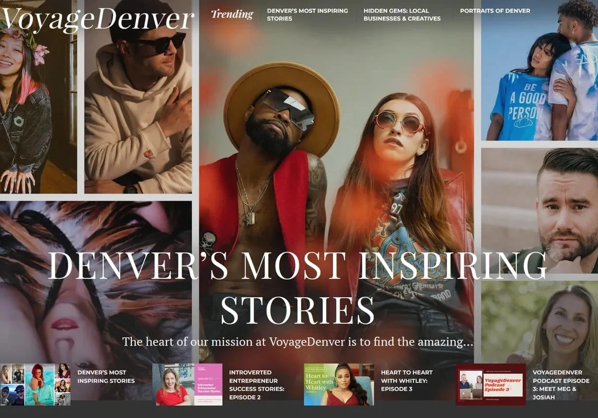 VoyageDenver magazine cover collage